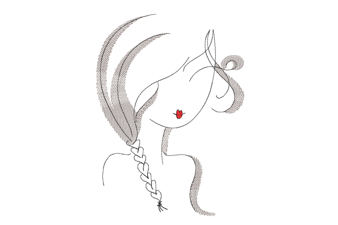 Girl with Heart Braid – Love