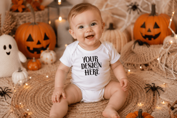 Halloween Baby Onesie Mockup