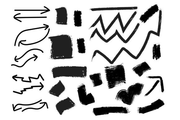 Hand Drawn Brush Strokes Bundle