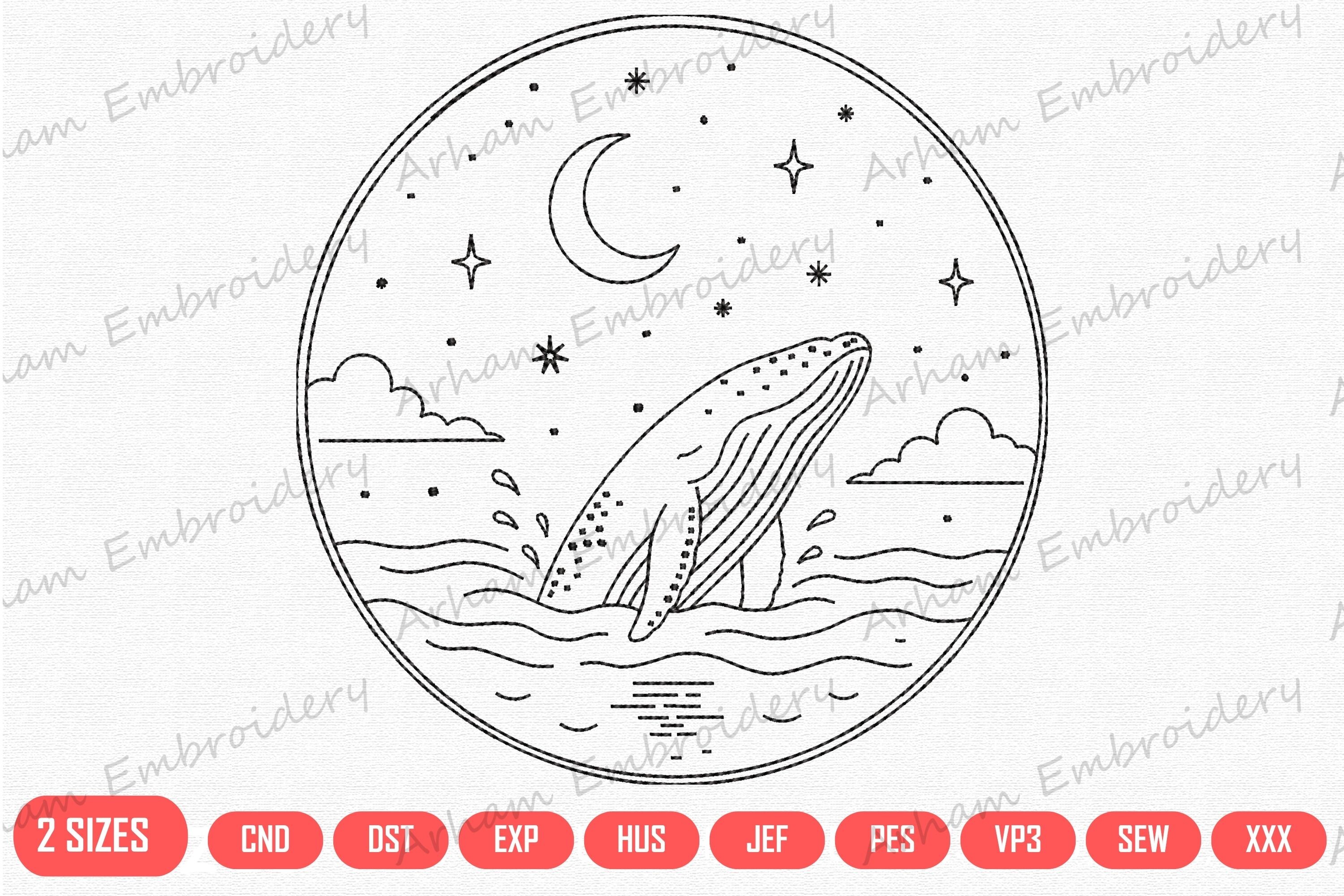Moonlit Whale Ocean