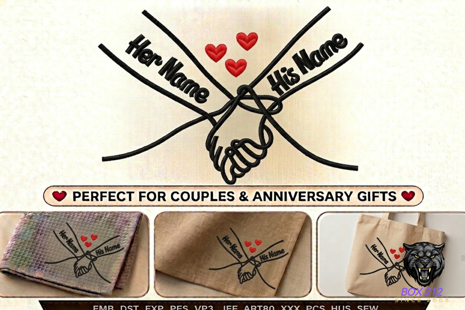 Personalized Pinky Promise Embroidery