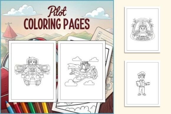 Pilot Coloring Pages for Kids