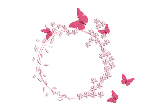 Pink Butterfly Wreath