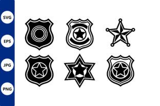 Police Badge Icon Collection Graphic by Cute Things · Creative Fabrica
