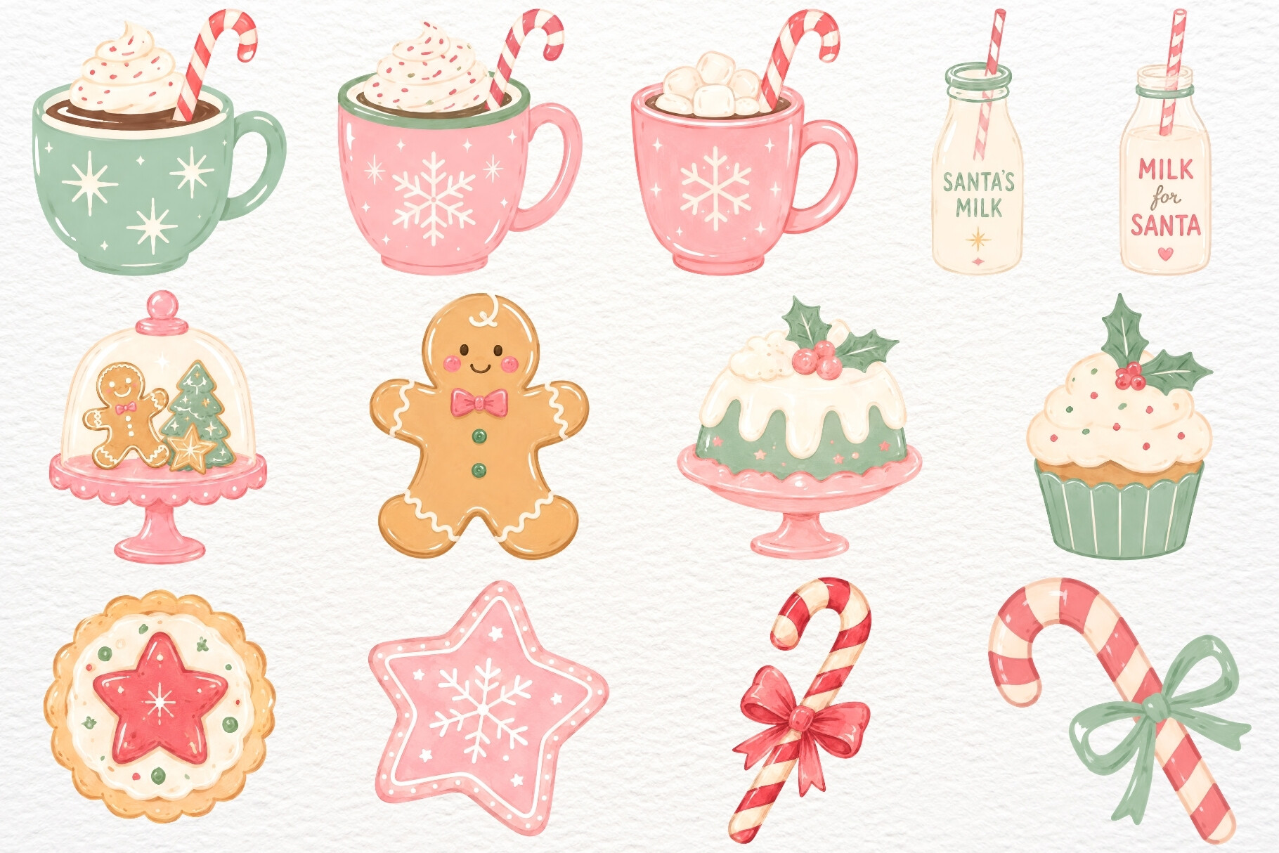 Retro Christmas Clipart Winter Holiday - photo 6