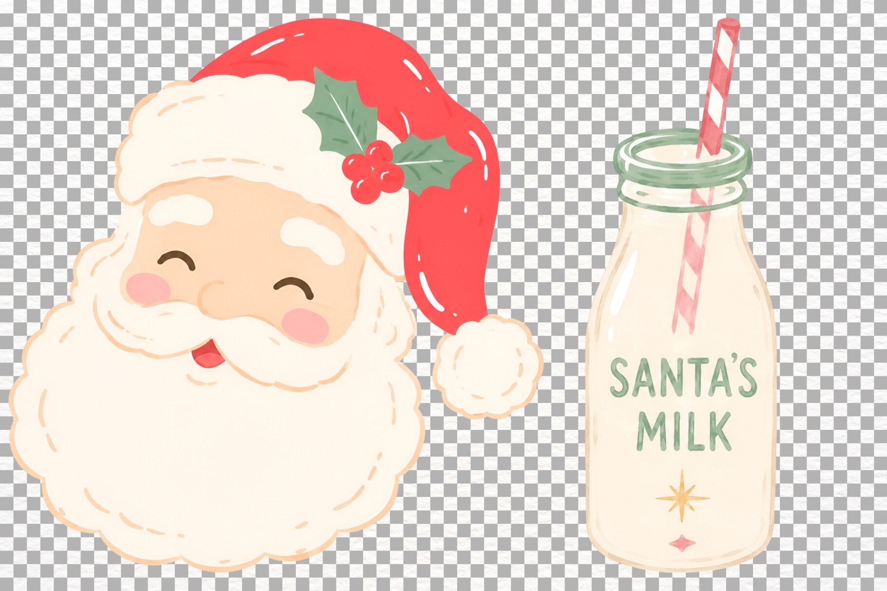 Retro Christmas Clipart Winter Holiday - photo 7