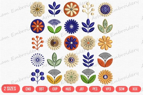 Scandinavian Folk Flower, Nordic Folk