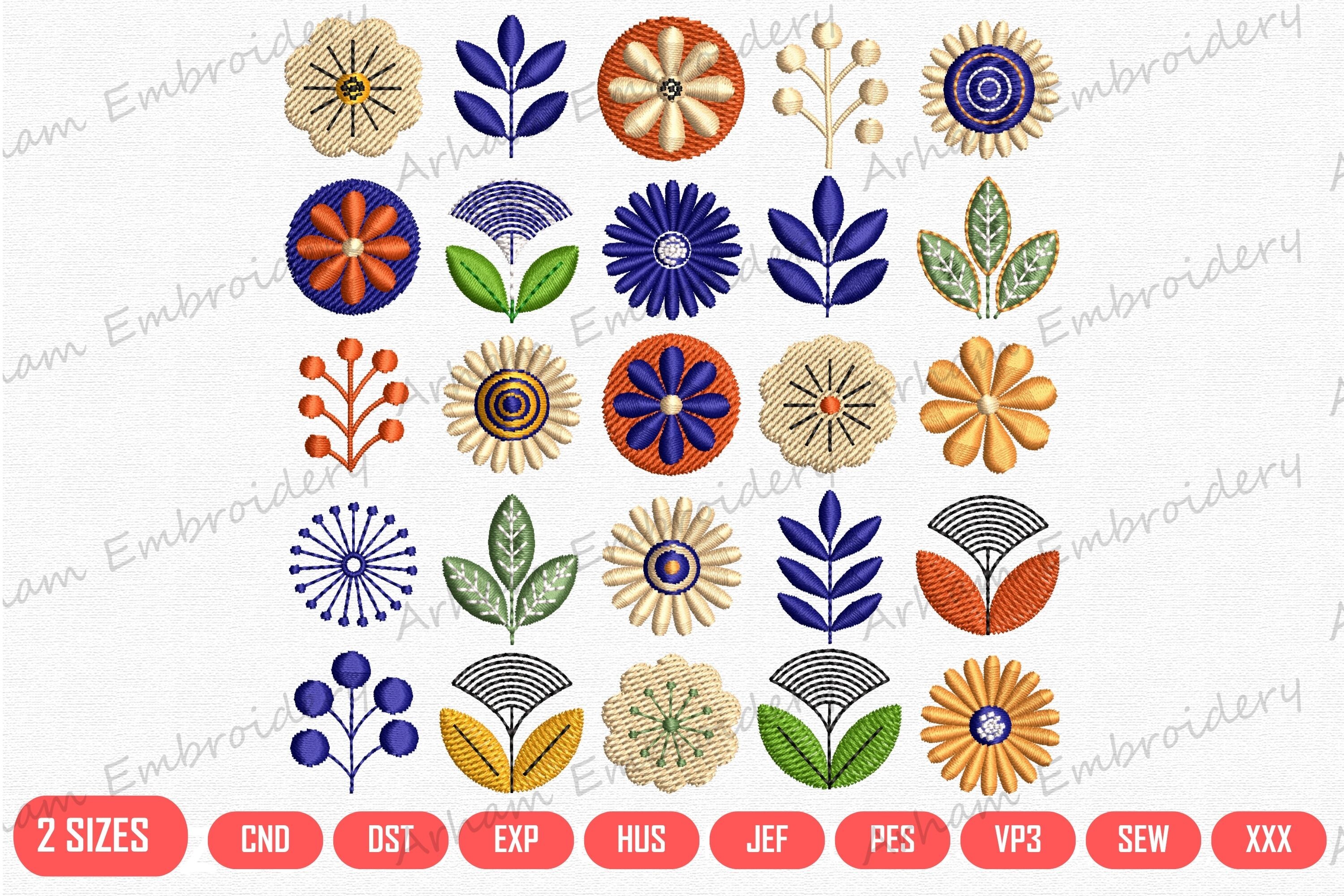 Scandinavian Folk Flower, Nordic Folk