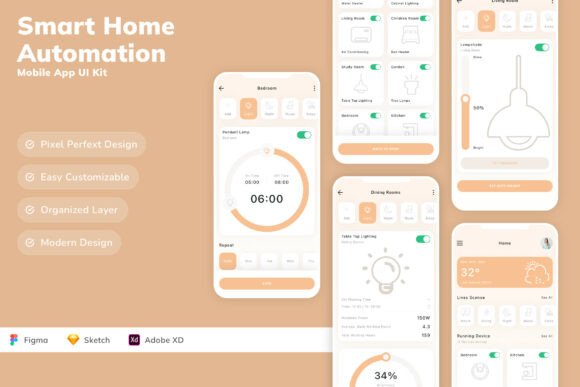 Smart Home Automation Mobile App UI Kit