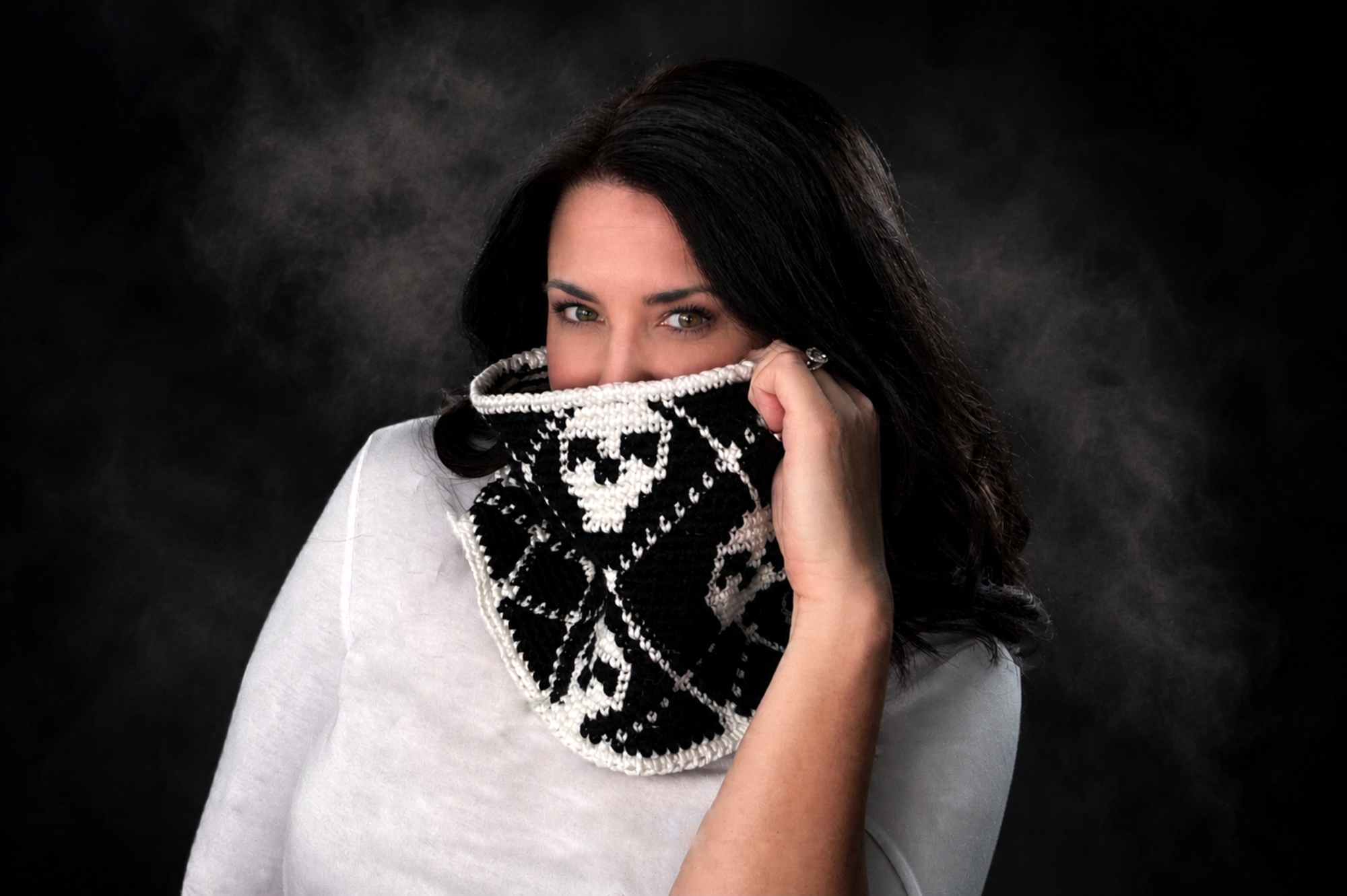 Tartan Skull Cowl Crochet Pattern