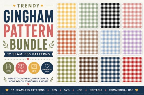Trendy Gingham Pattern Bundle
