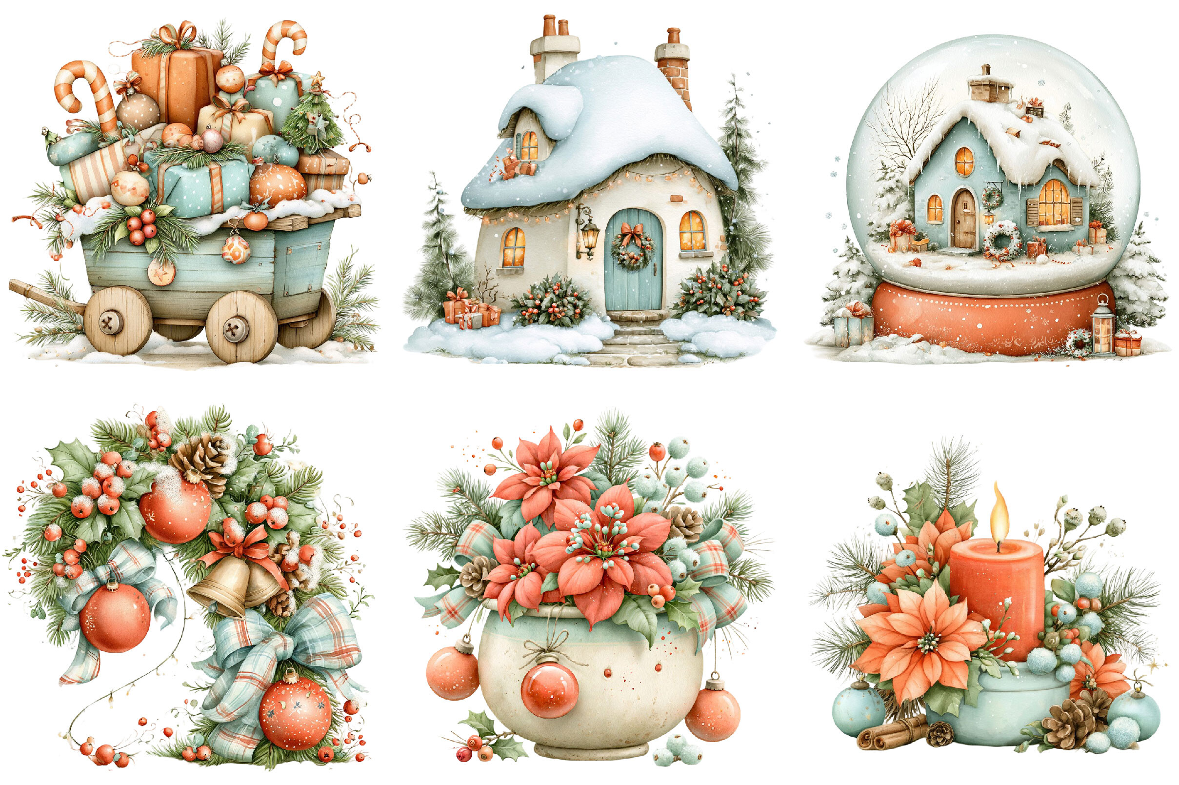 Whimsical Christmas Clipart Bundle PNG - photo 3