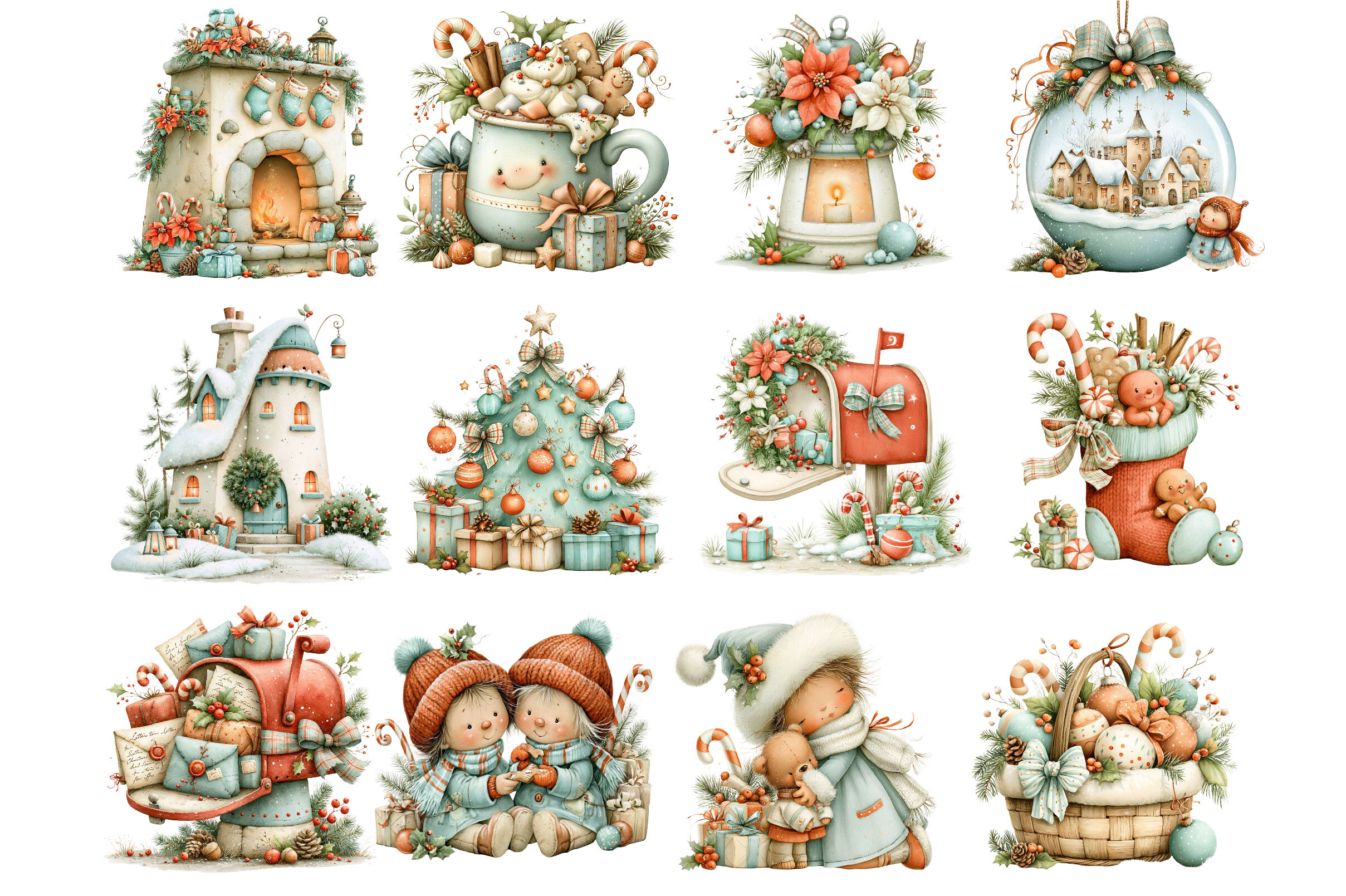 Whimsical Christmas Clipart Bundle PNG - photo 5