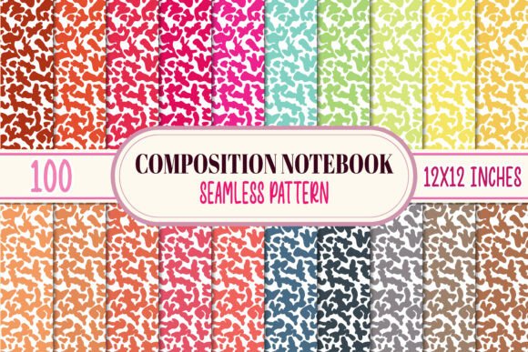 100 School Composition Notebook Patterns
