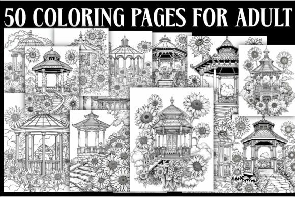 50 Sunflower Gazebo Coloring Pages