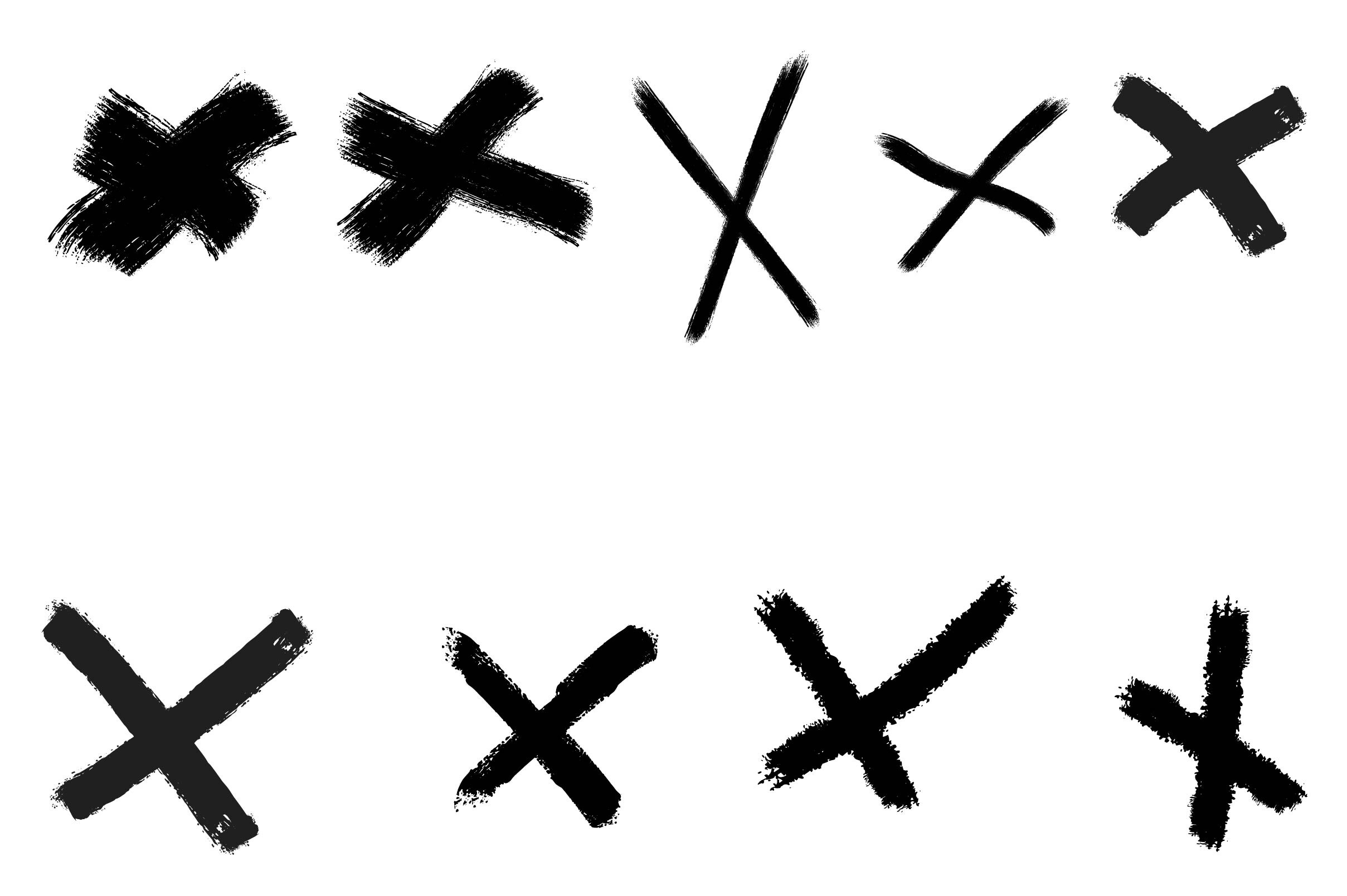 Abstract Hand Drawn Brush Stroke Collection