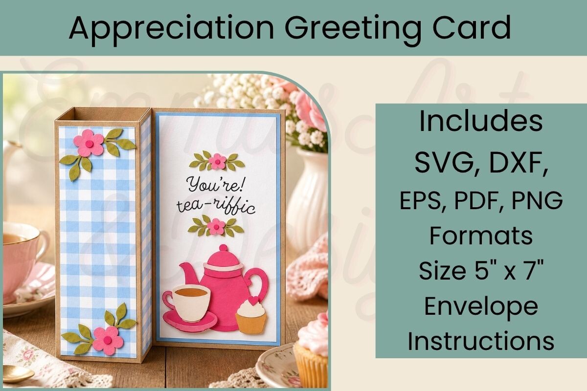 Appreciation Greeting Card SVG Template