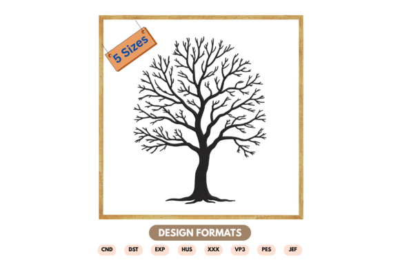 Bare Tree Embroidery Design