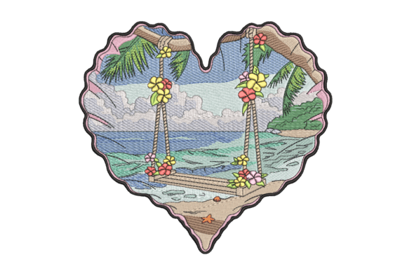 Beach Swing Heart