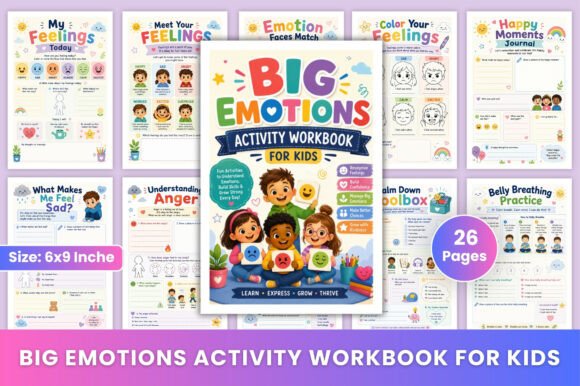 Big Emotions Activity Workbook for Kids