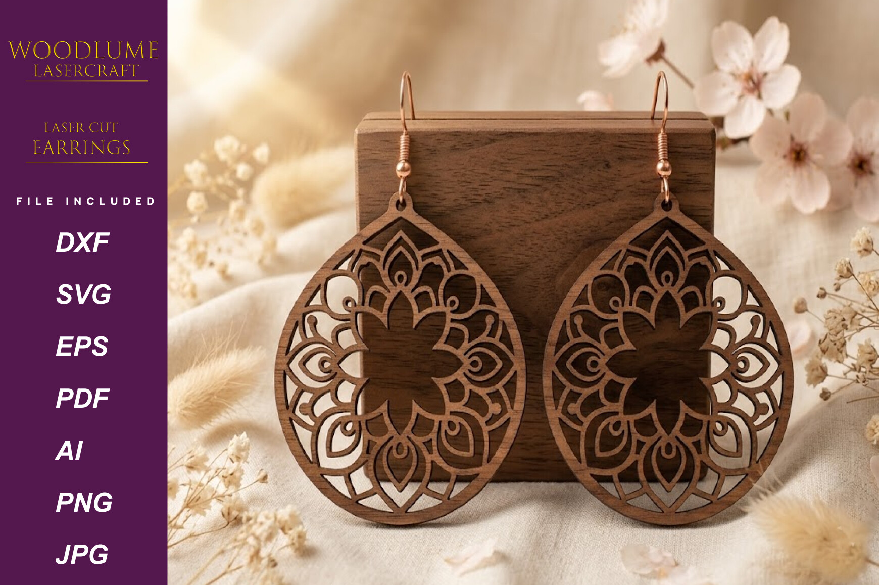 Boho Earrings Laser Cut SVG