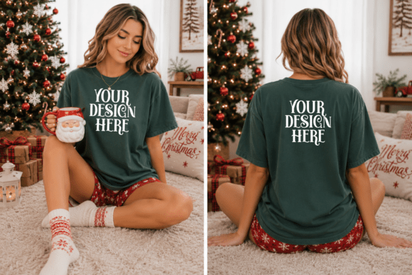 CC1717 Christmas Front and Back Mockup