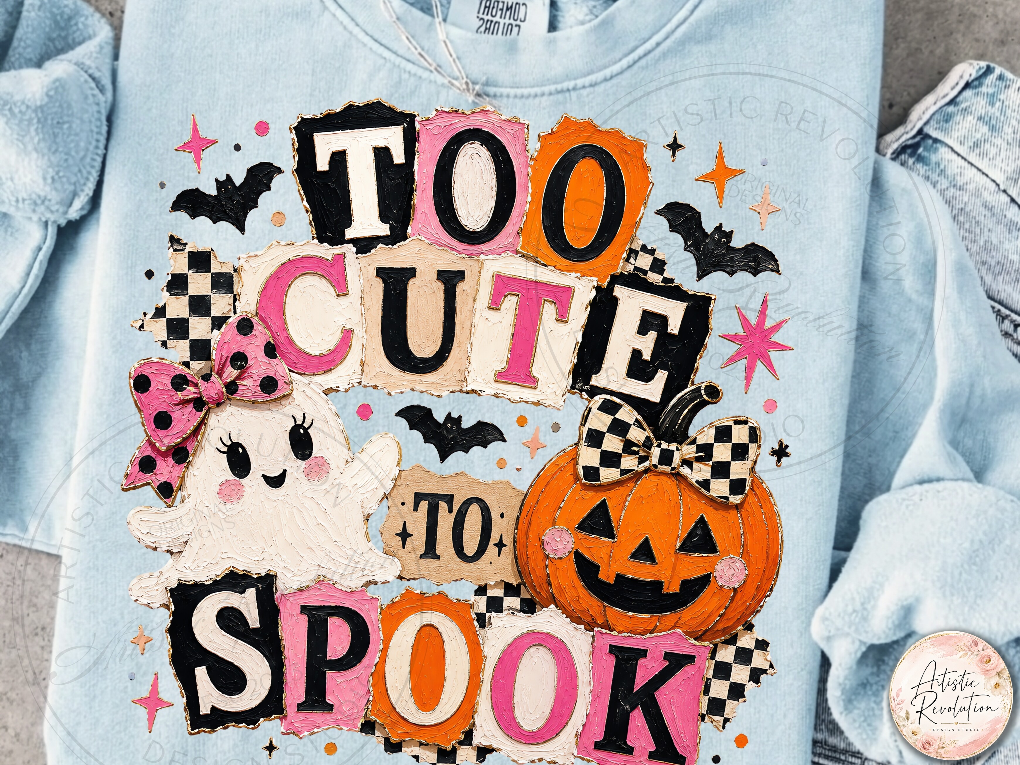 Coquette Ghost Pumpkin Halloween PNG