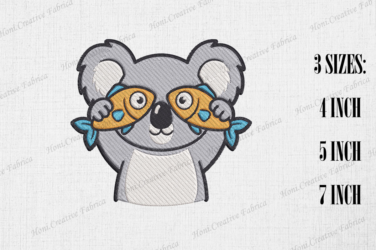 Cute Koala with Fish