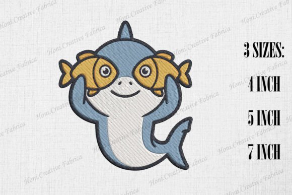 Cute Shark with Fish