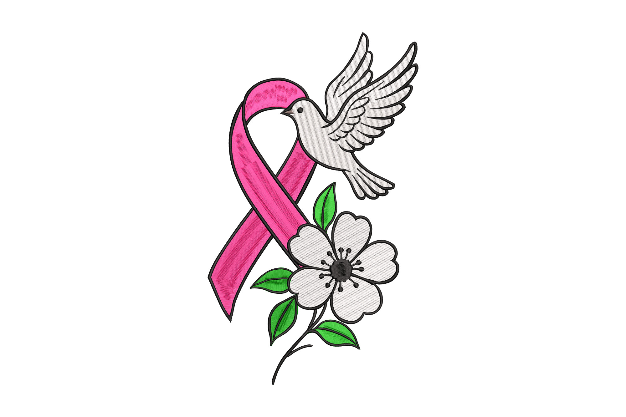 Dove and Pink Ribbon