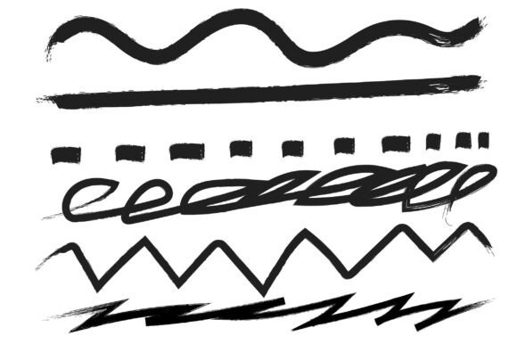 Grunge Brush Stroke Elements Set