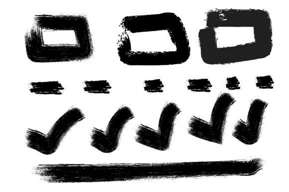 Hand Drawn Dry Brush Stroke Vector