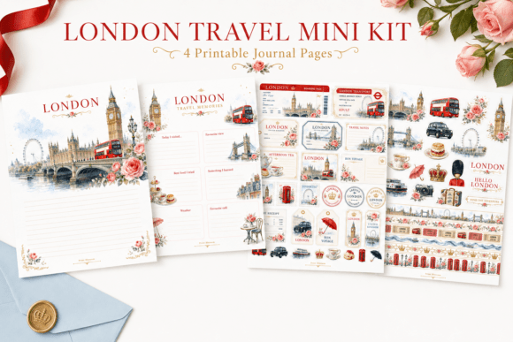 London Travel Journal Mini Kit