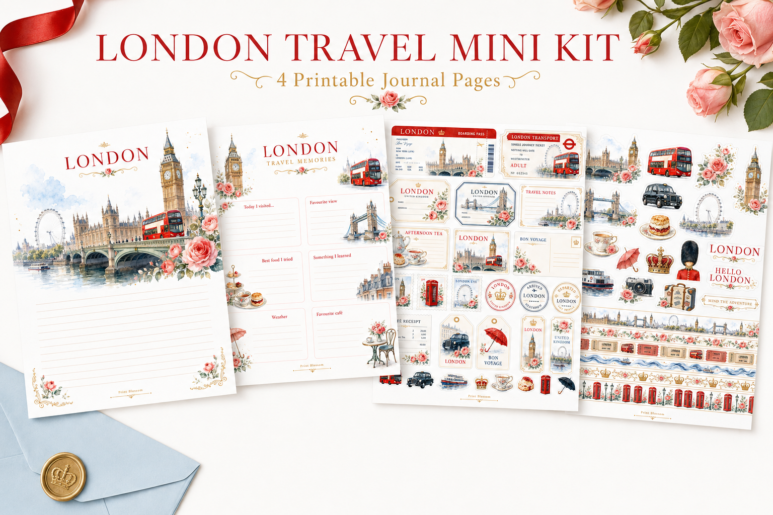 London Travel Journal Mini Kit