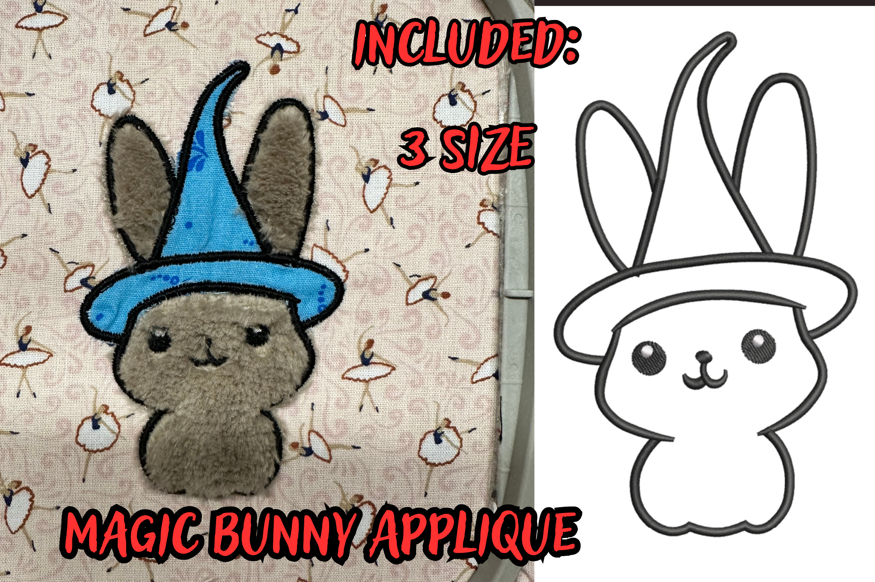 Magic Bunny Applique