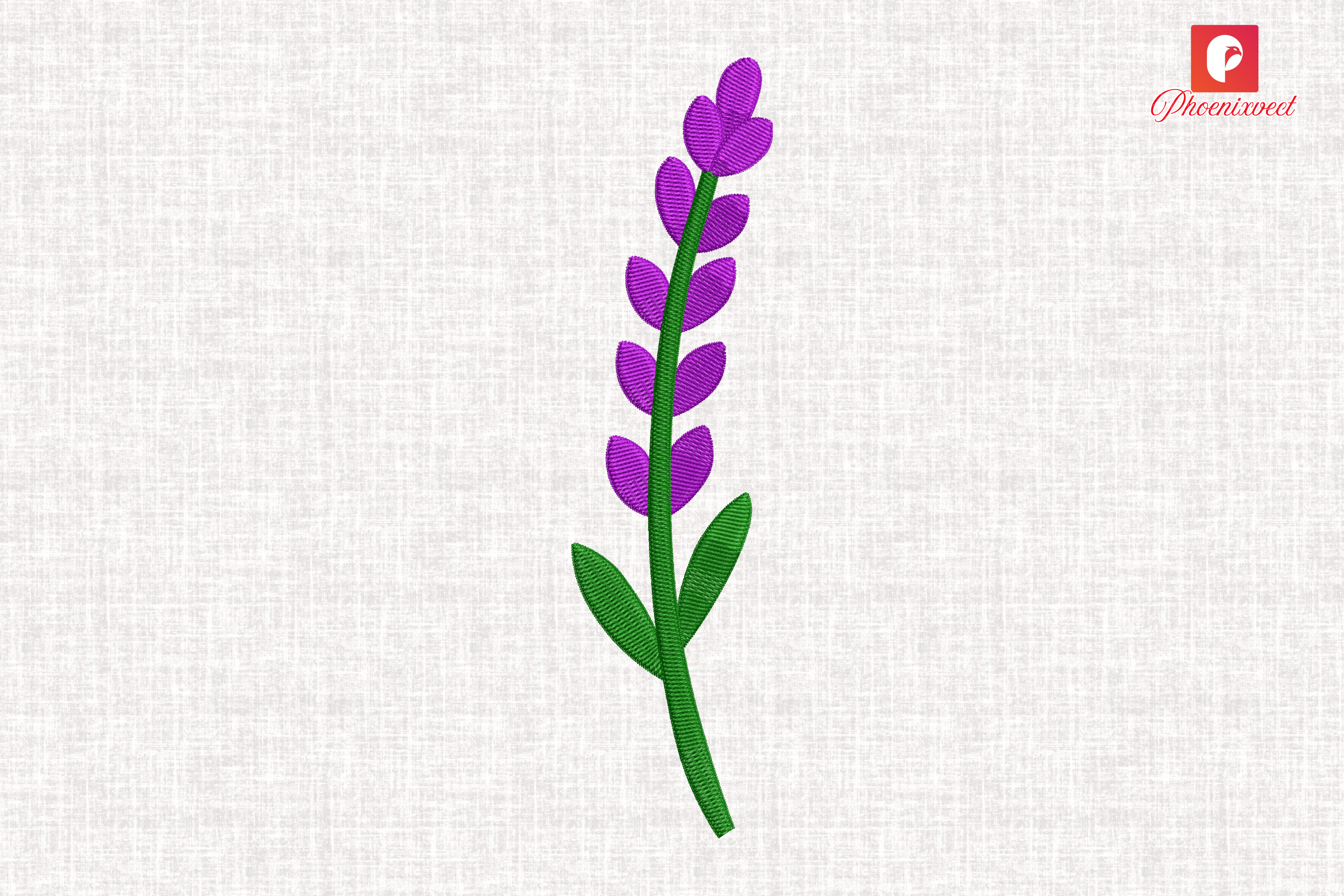 Minimalist Botanical Lavender Flower