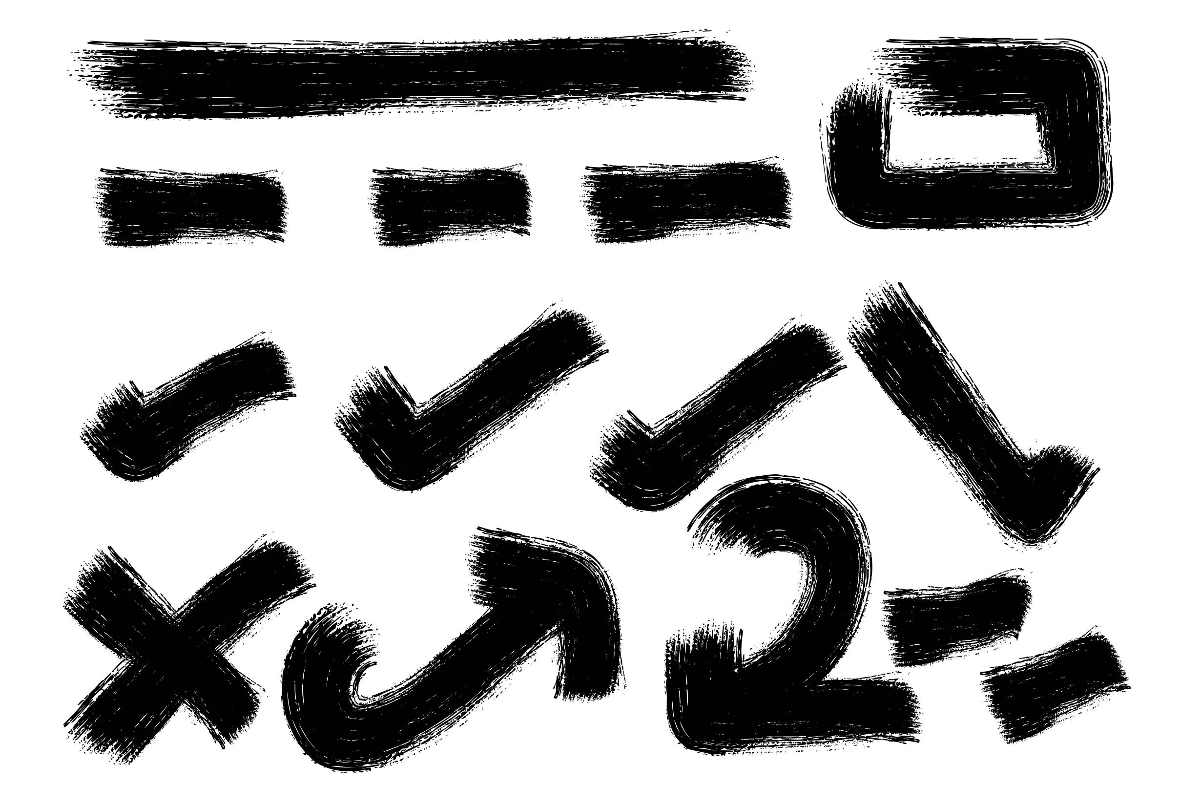 Organic Hand Drawn Brush Strokes Pack