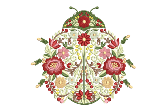 Ornate Floral Ladybug