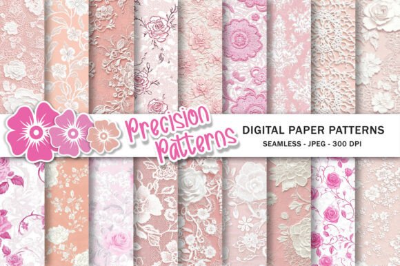 Shabby Chic Vintage Pink Lace