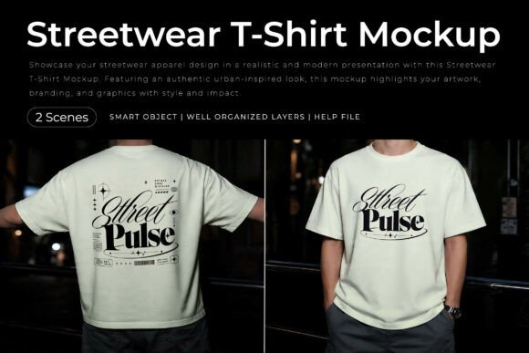 Streetwear T-Shirt Design Mockup