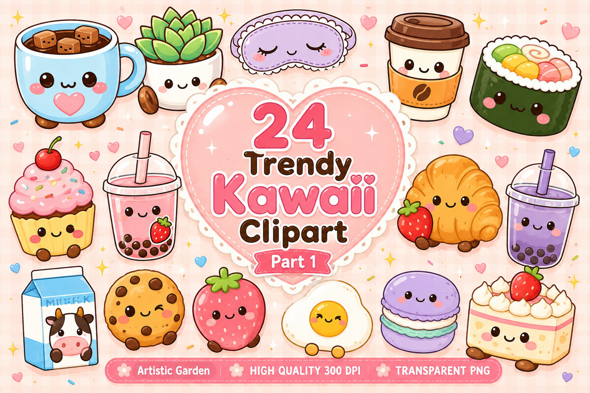 Trendy Kawaii Clipart Part 1 Clipart