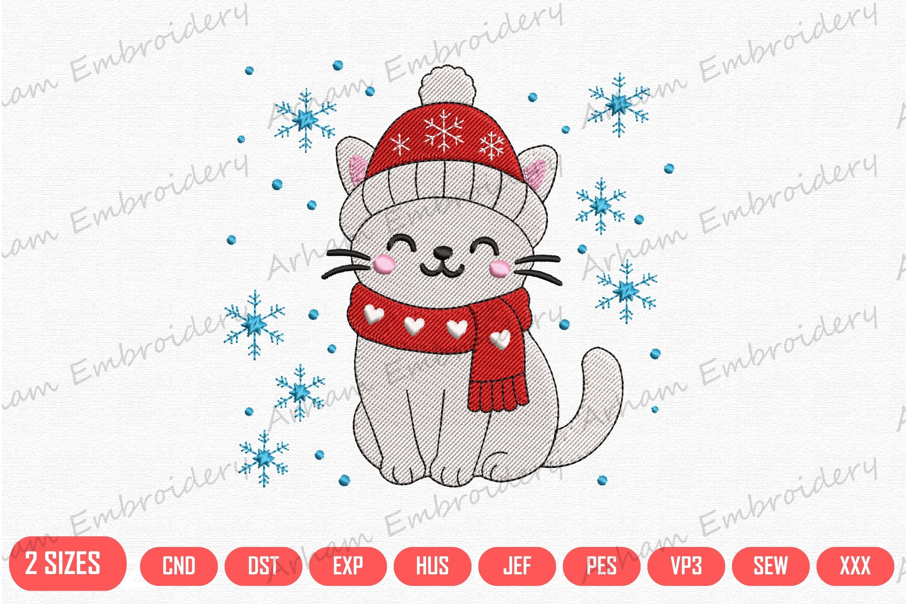 Winter Christmas Cat