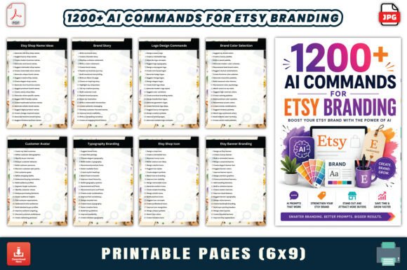 1200+ AI Commands for Etsy Branding