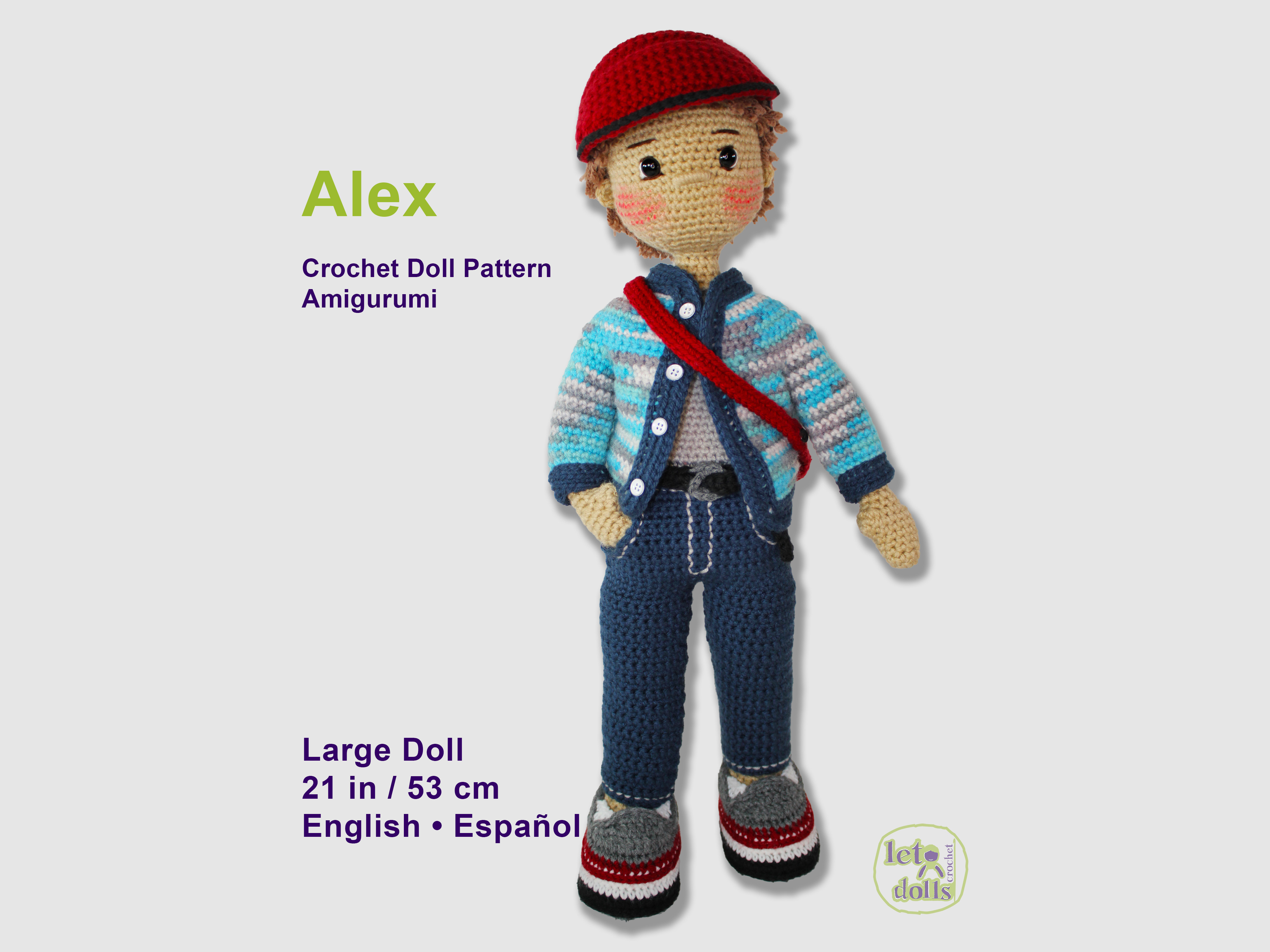 Alex Large Crochet Doll Pattern