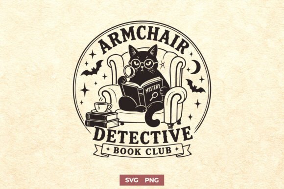 Armchair Detective Book Club Cozy SVG