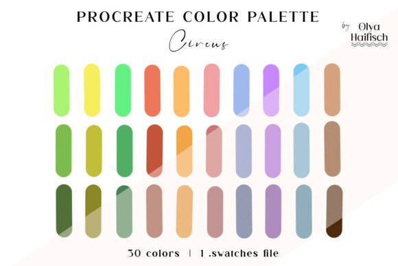 Bright Cheerful Procreate Color Palette