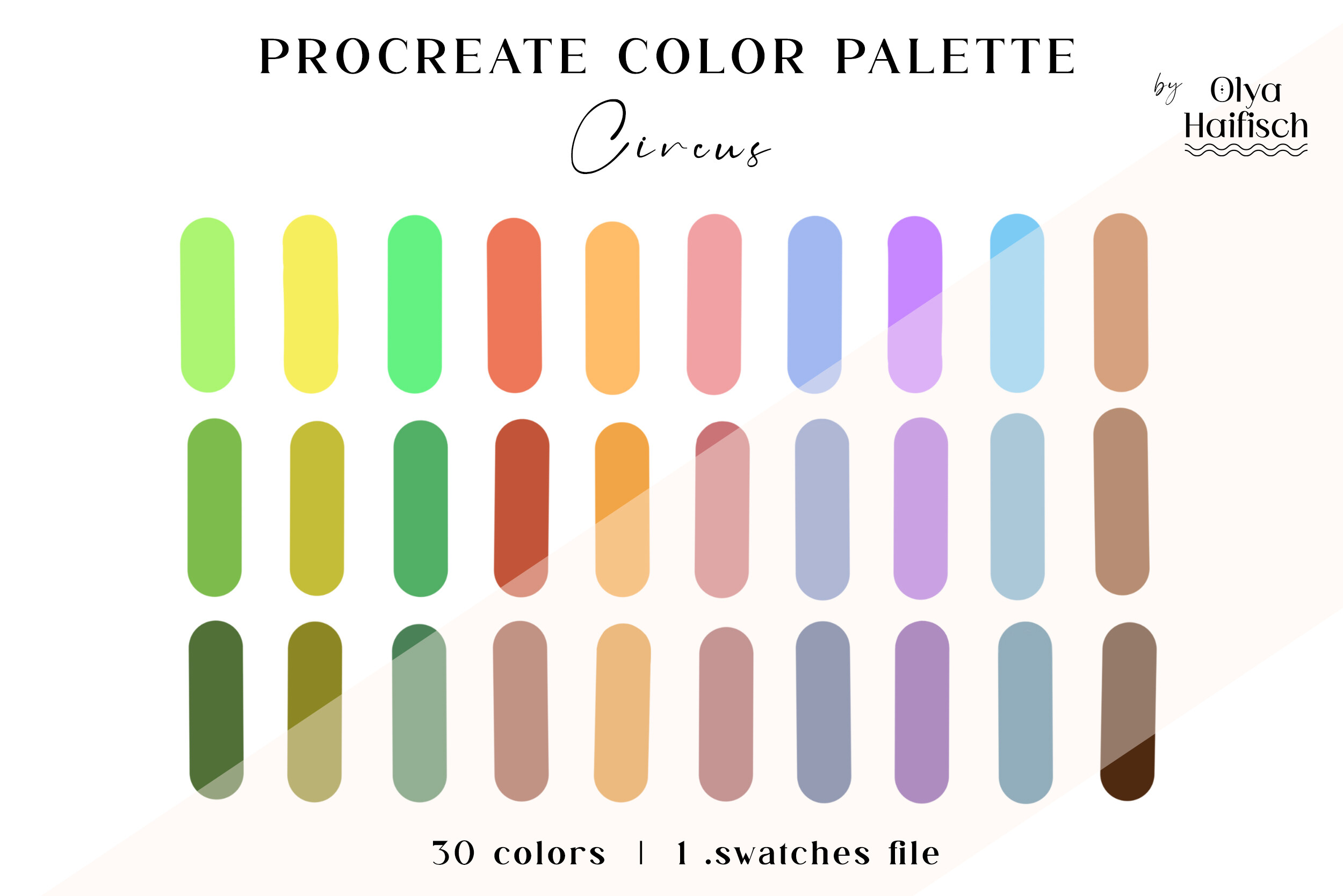 Bright Cheerful Procreate Color Palette
