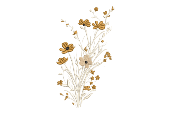 Brown Flower Spray