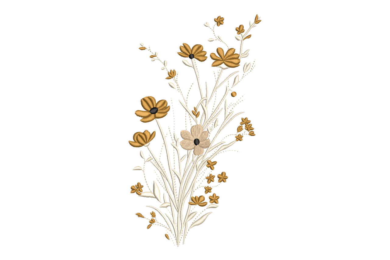 Brown Flower Spray
