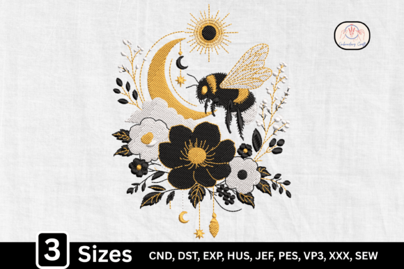 Celestial Botanical Floral Bumble Bee